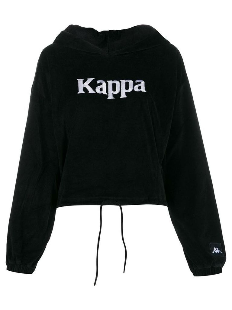 Kappa logo embroidered hoodie - Black