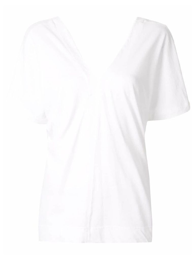 Bassike V neck slouch t.shirt - White