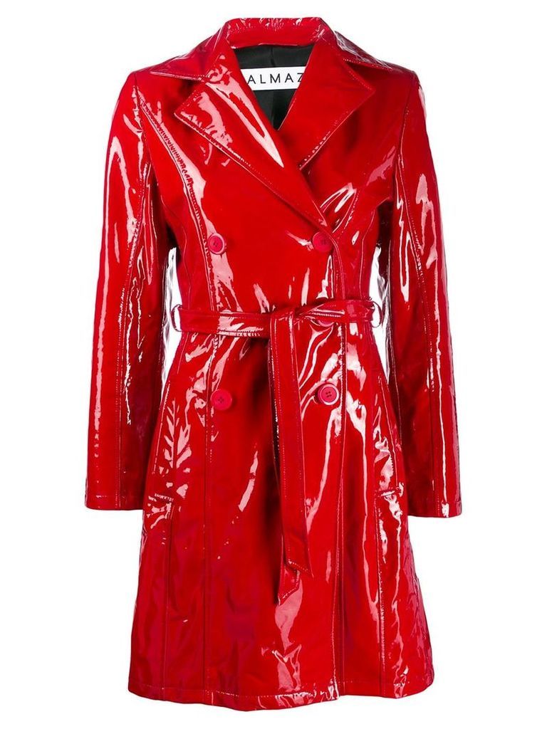 Almaz patent trench coat - Red