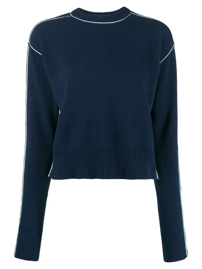 SPORTMAX long-sleeve fitted sweater - Blue