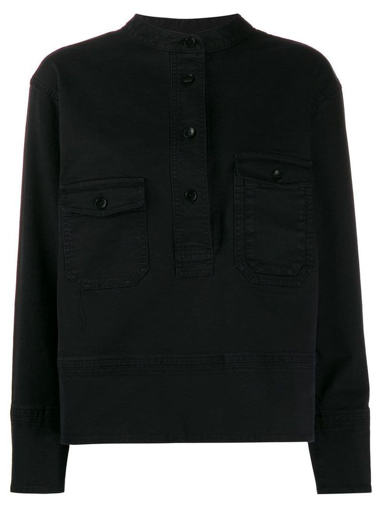 YMC long-sleeve pullover shirt - Black