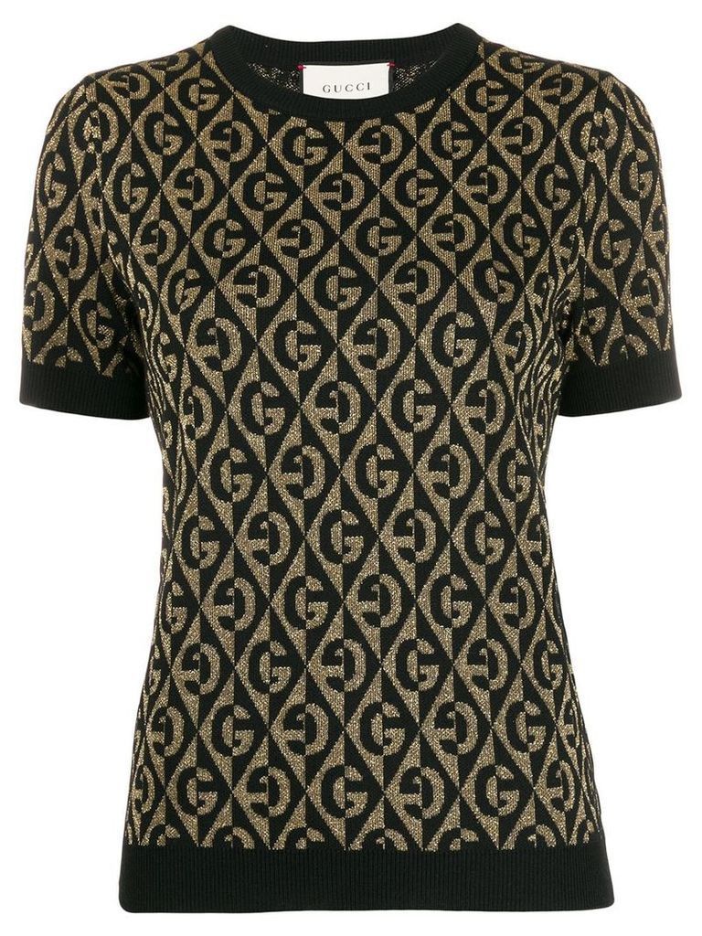 Gucci GG Rhombus jacquard knitted top - Black