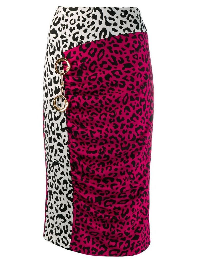 Cavalli Class leopard print pencil skirt - PINK