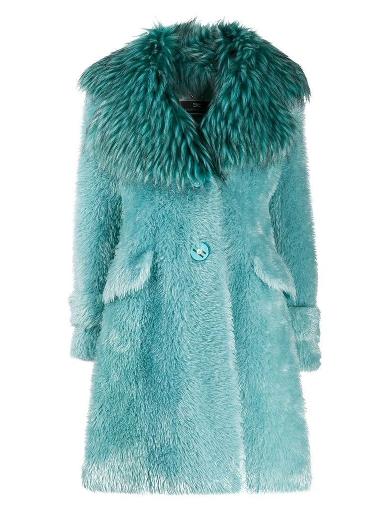 Elisabetta Franchi oversized coat - Blue