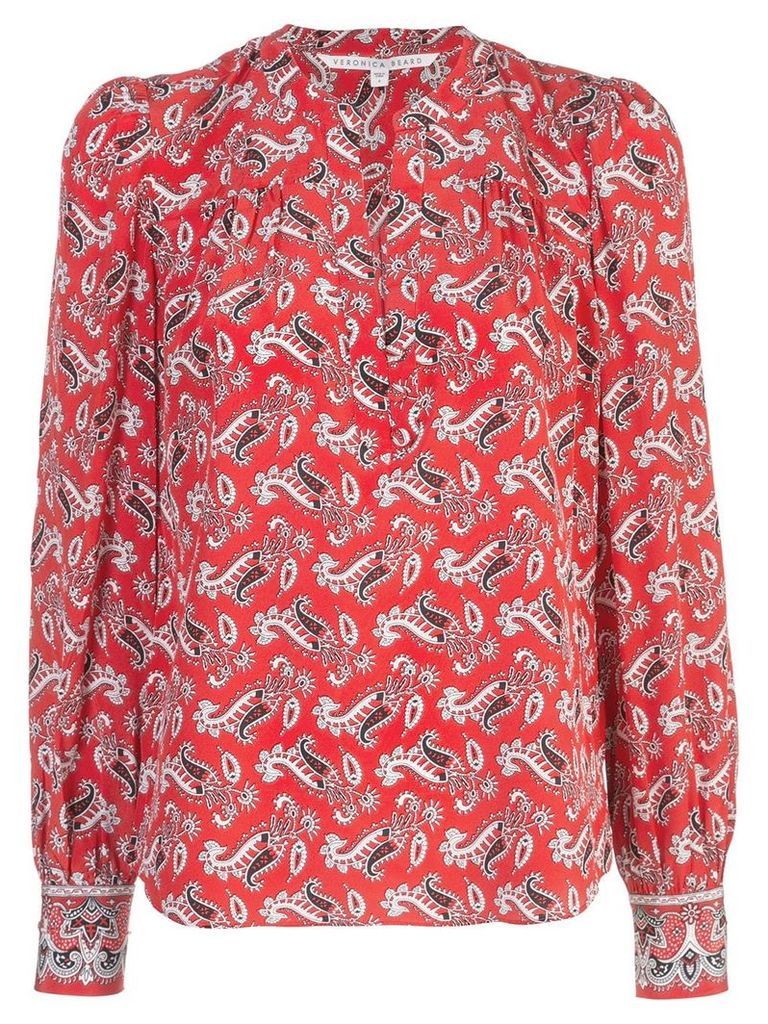 Veronica Beard paisley blouse - Red