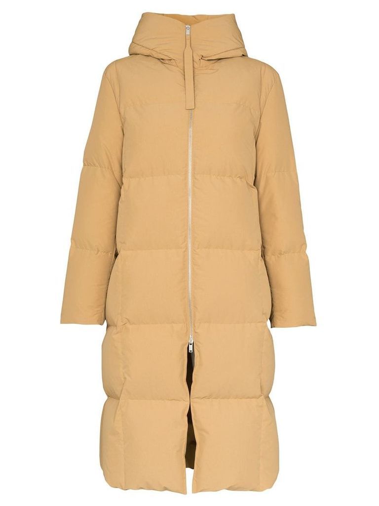 Jil Sander zip-front puffer coat - NEUTRALS