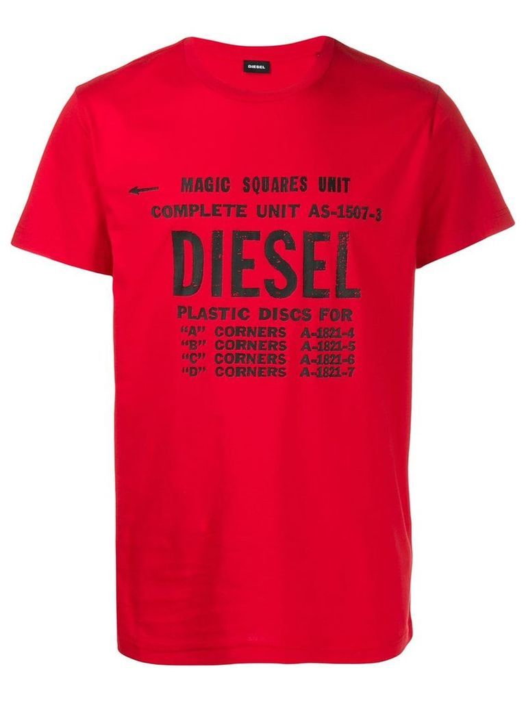 Diesel logo print T-shirt - Red