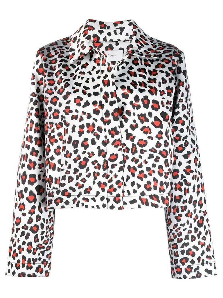 Marques'Almeida Leopard print coat - White