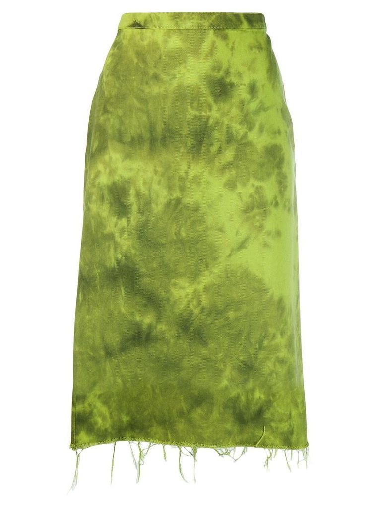 Marques'Almeida tie-dye skirt - Green