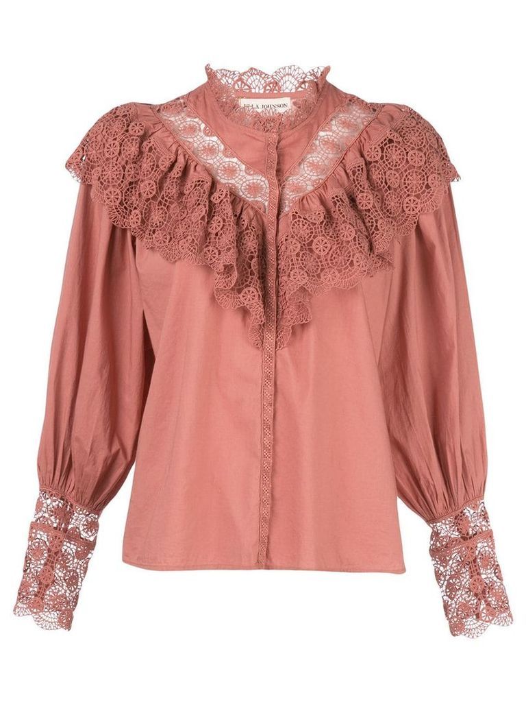 Ulla Johnson Ethel lace-trimmed blouse - Red