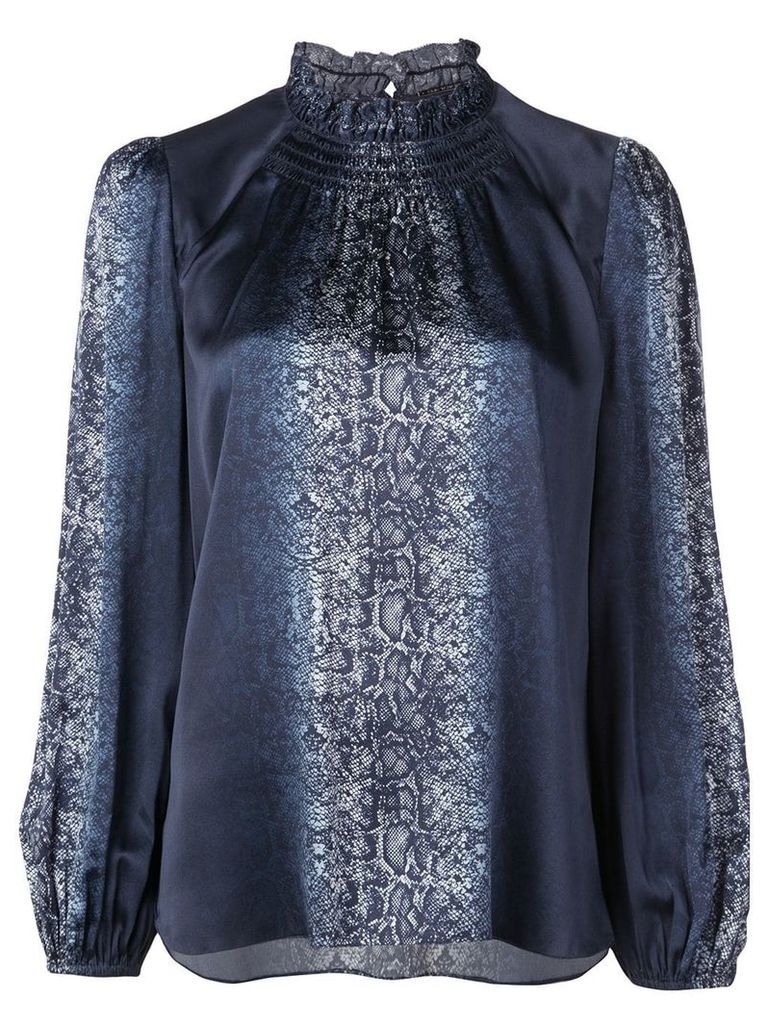 Elie Tahari Hanaa snakeskin print blouse - Blue