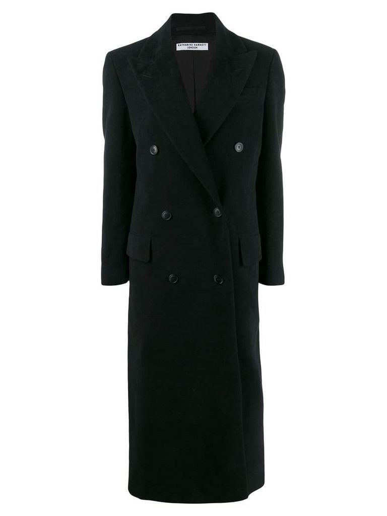 Katharine Hamnett London Simona double-breasted moleskin coat - Black