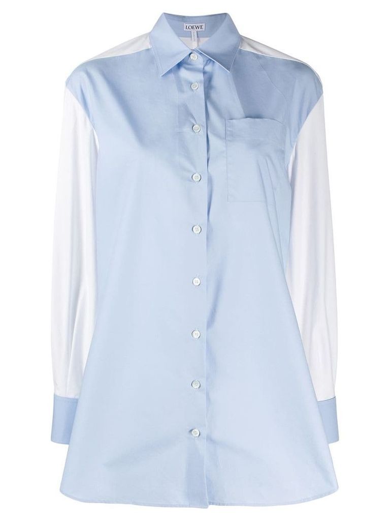 Loewe panelled tailored shirt - Blue