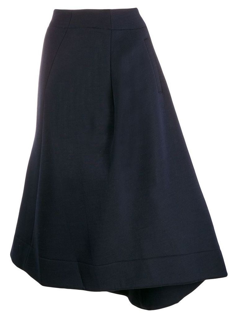 Jil Sander asymmetric hem skirt - Blue