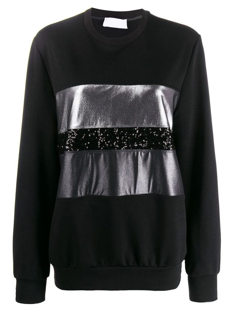 No Ka' Oi sequin embroidered sweatshirt - Black