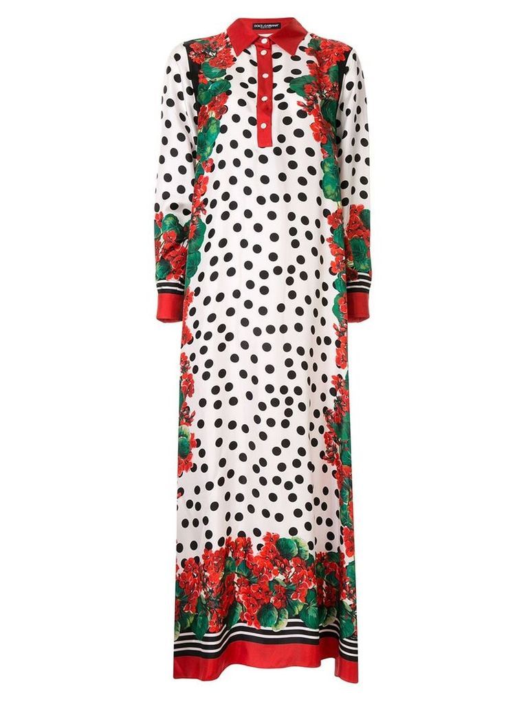 Dolce & Gabbana polka dot long dress - Multicolour