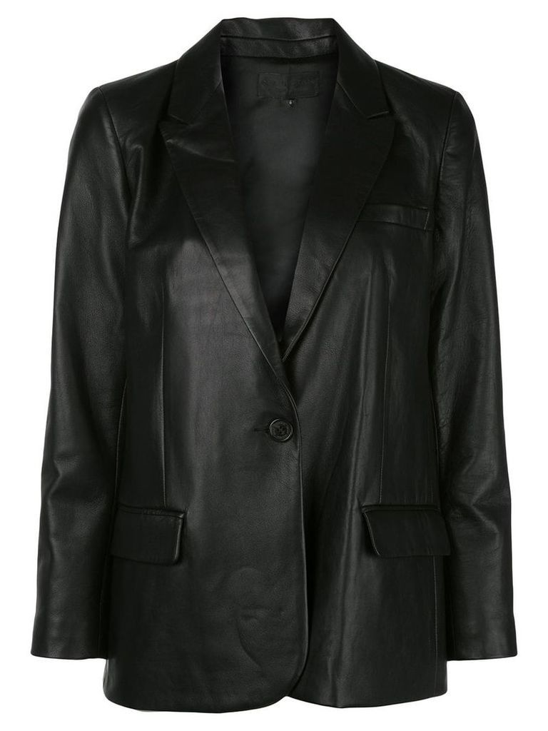 Nili Lotan single breasted leather blazer - Black