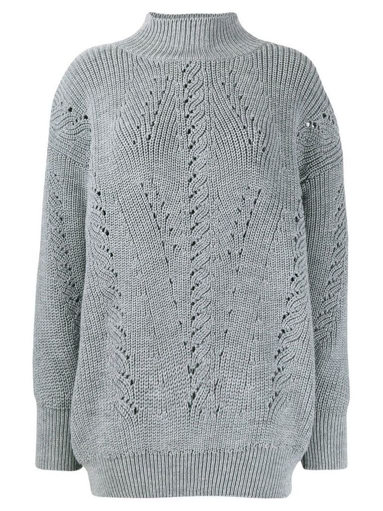 Alberta Ferretti high neck sweater - Grey