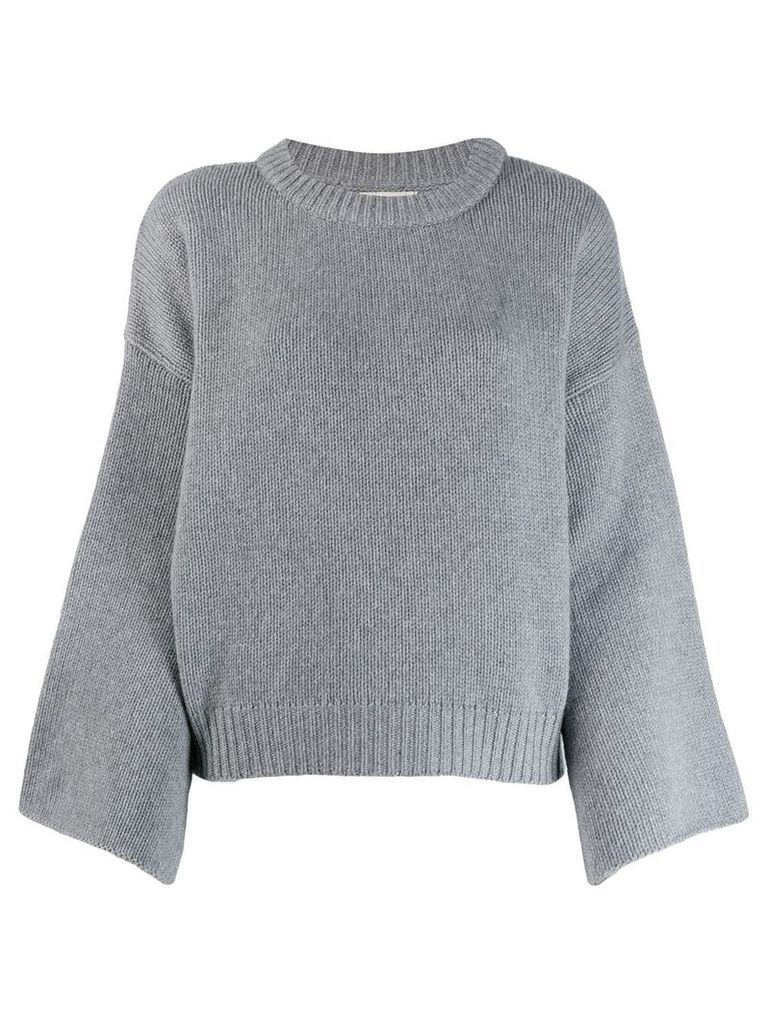 Fine Edge bell sleeve sweater - Grey