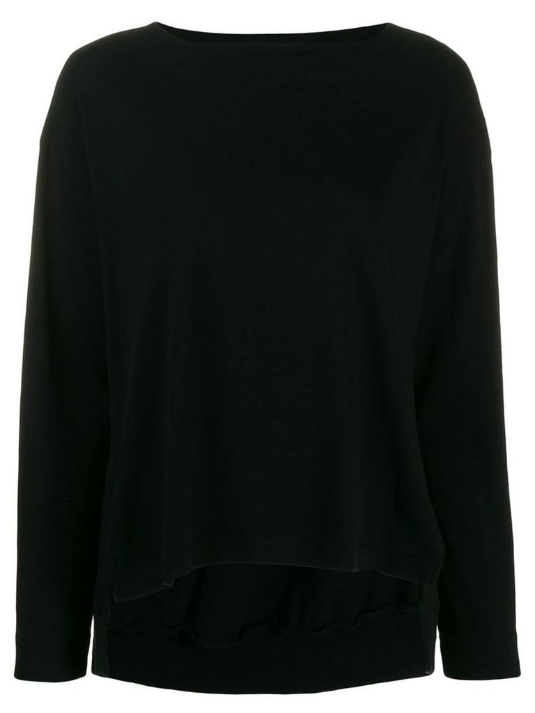 Zucca side slit sweater - Black