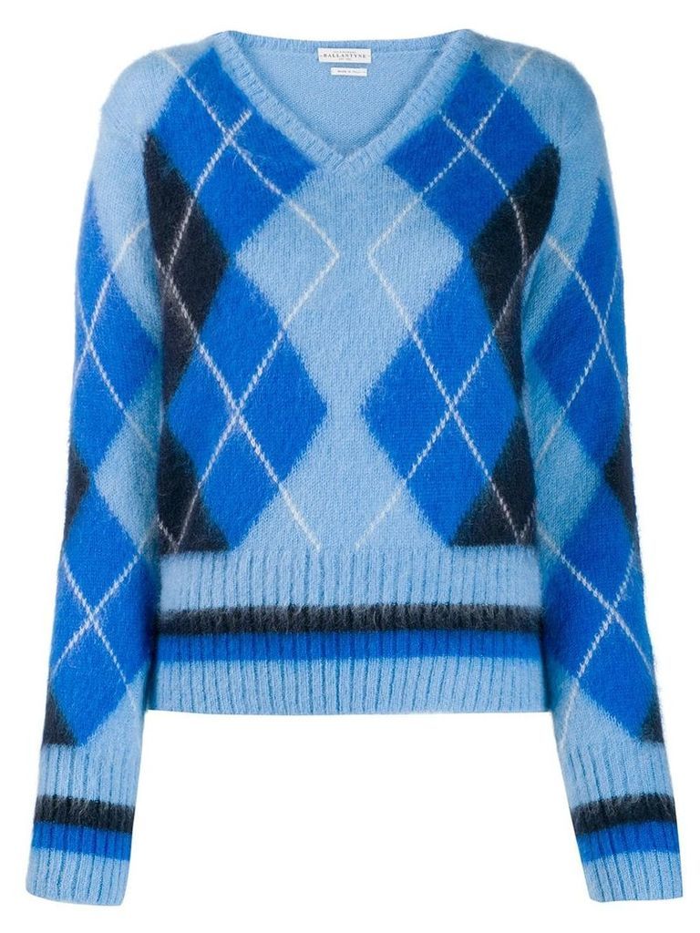 Ballantyne argyle knit jumper - Blue