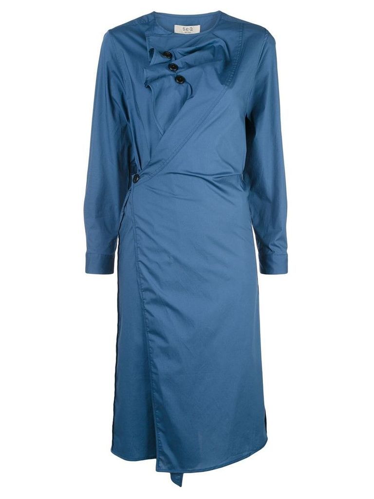 Sea Louise waist-button dress - Blue