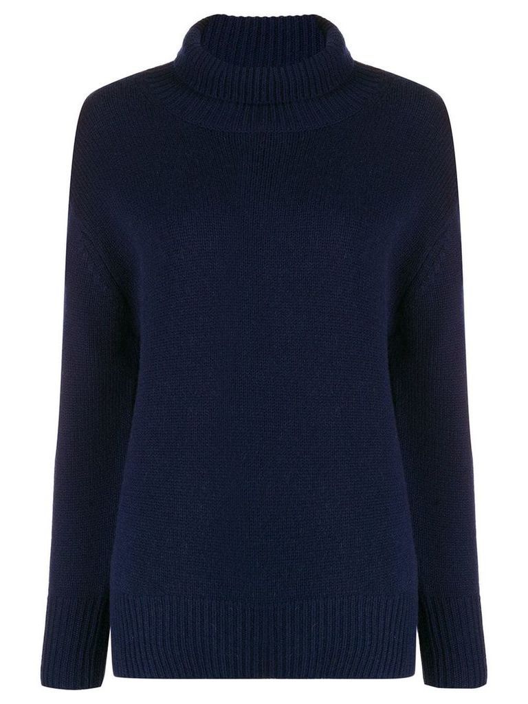 Allude roll neck jumper - Blue