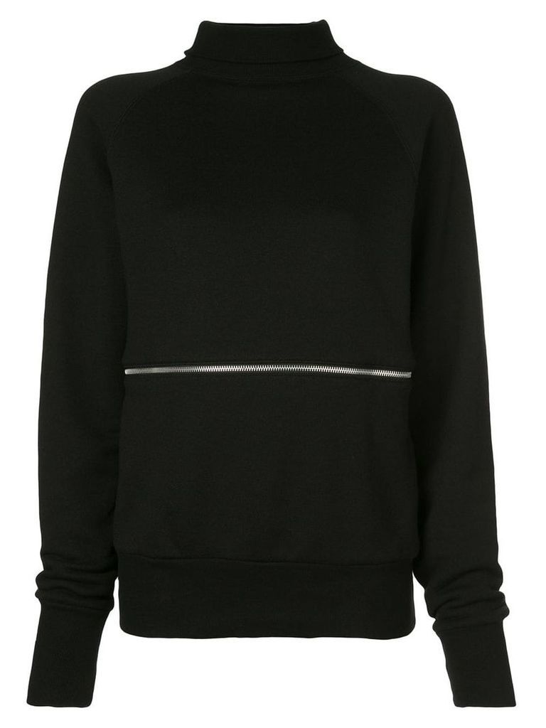Y's zip-front sweatshirt top - Black