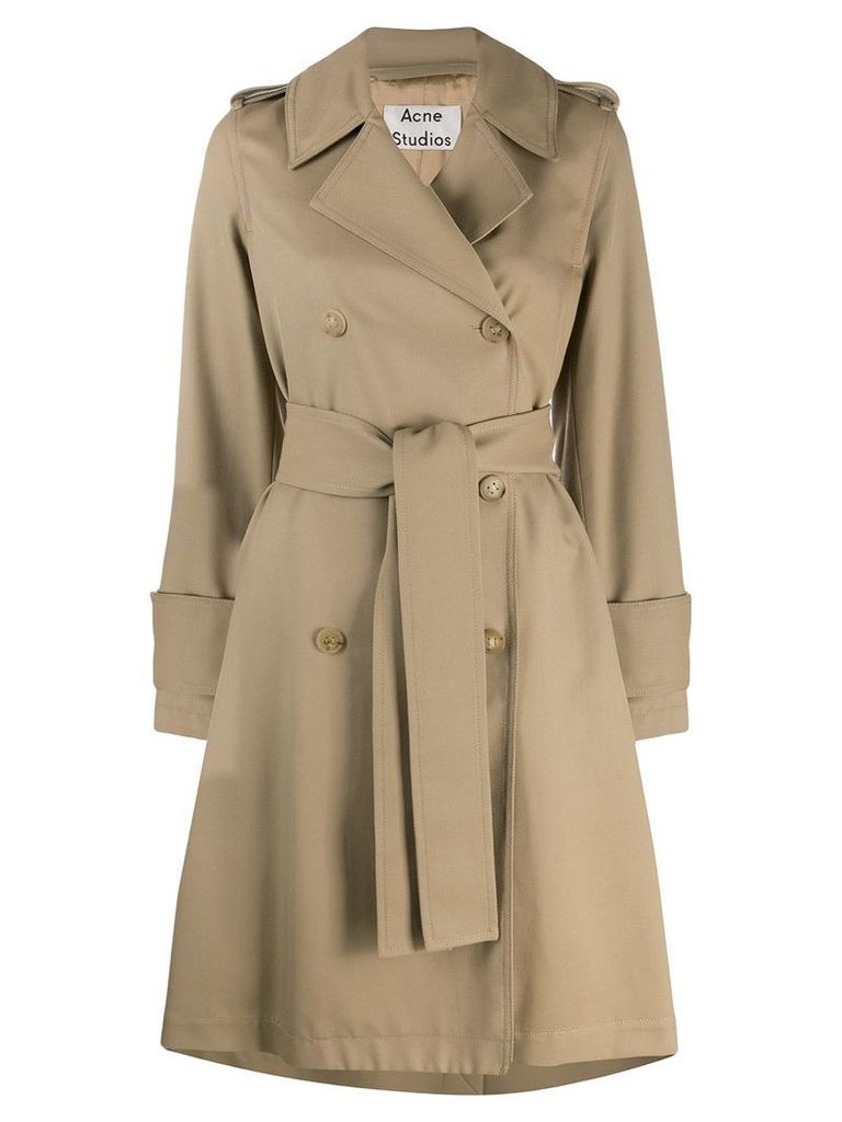 Acne Studios belted trench coat - NEUTRALS