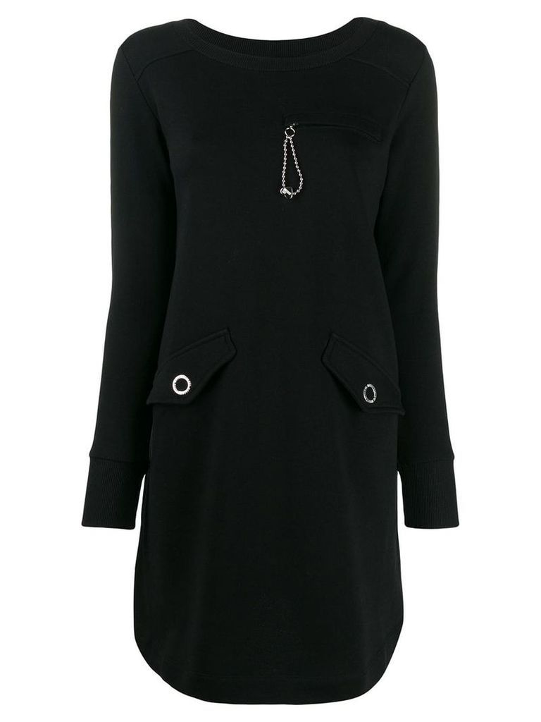 Love Moschino long-sleeve shift dress - Black