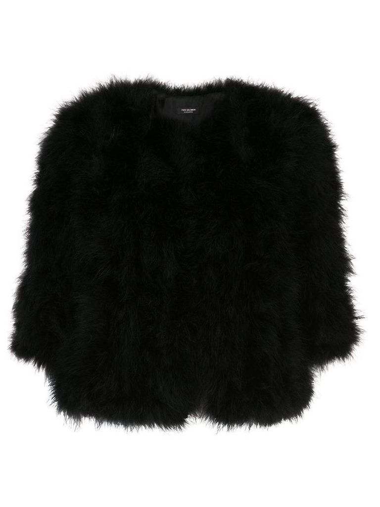 Yves Salomon Accessories feather bolero jacket - Black