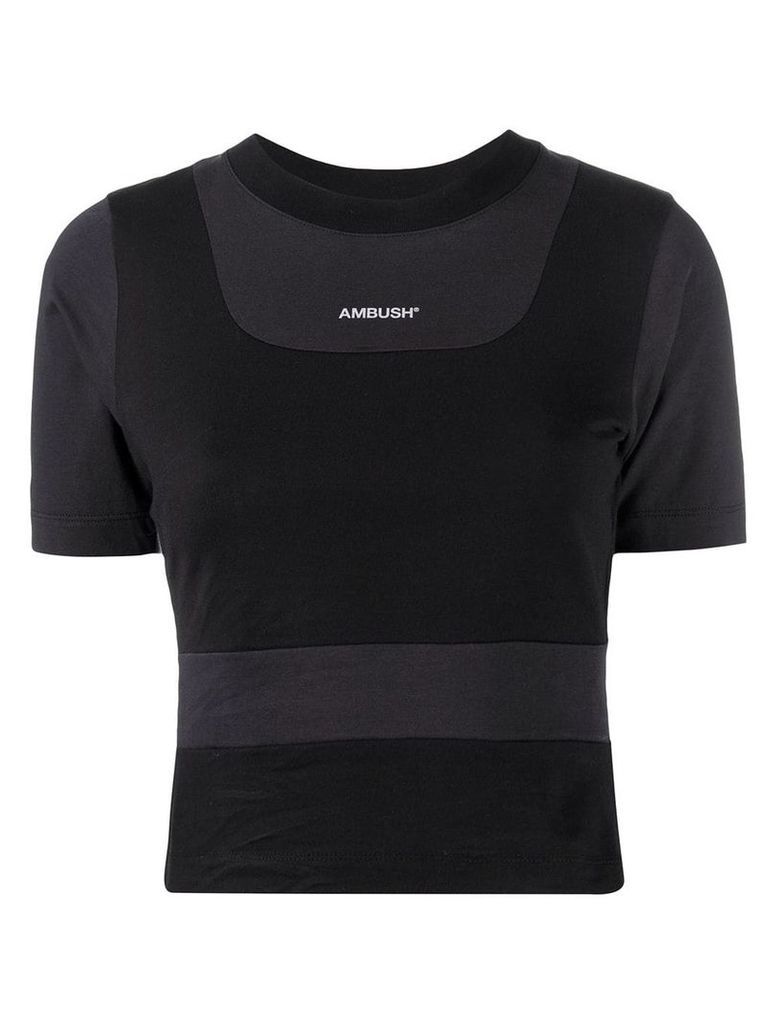 Ambush fitted patchwork T-shirt - Black