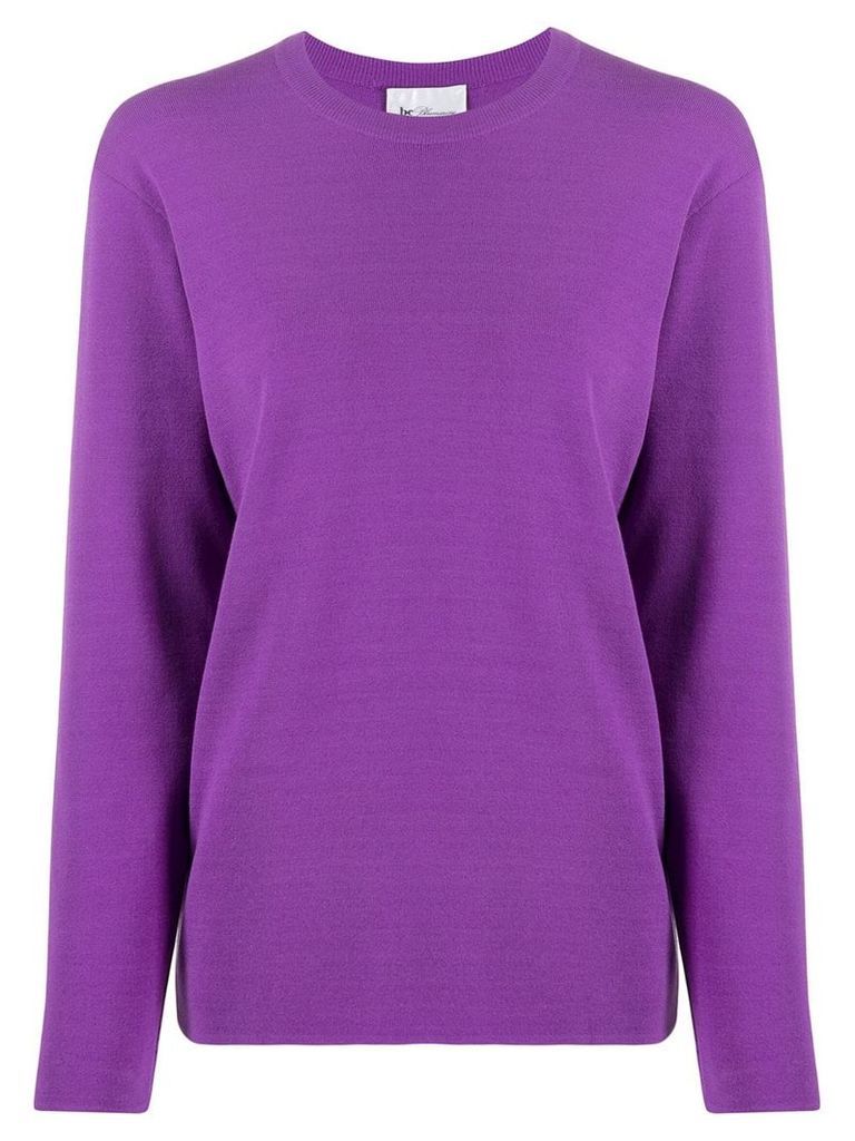 be blumarine box-fit sweatshirt - PURPLE