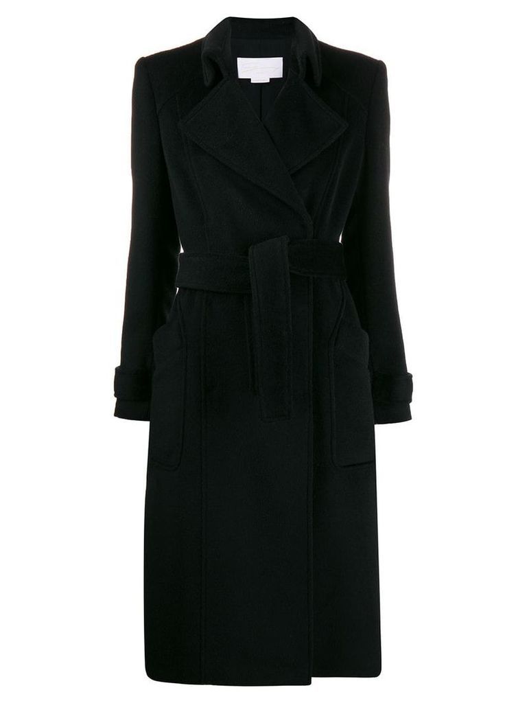 Genny tie waist coat - Black