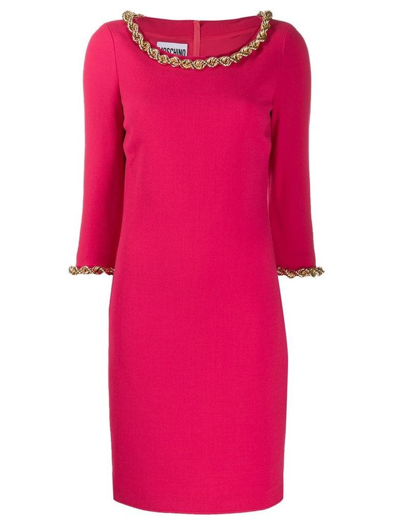 Moschino chain trimmed dress - PINK