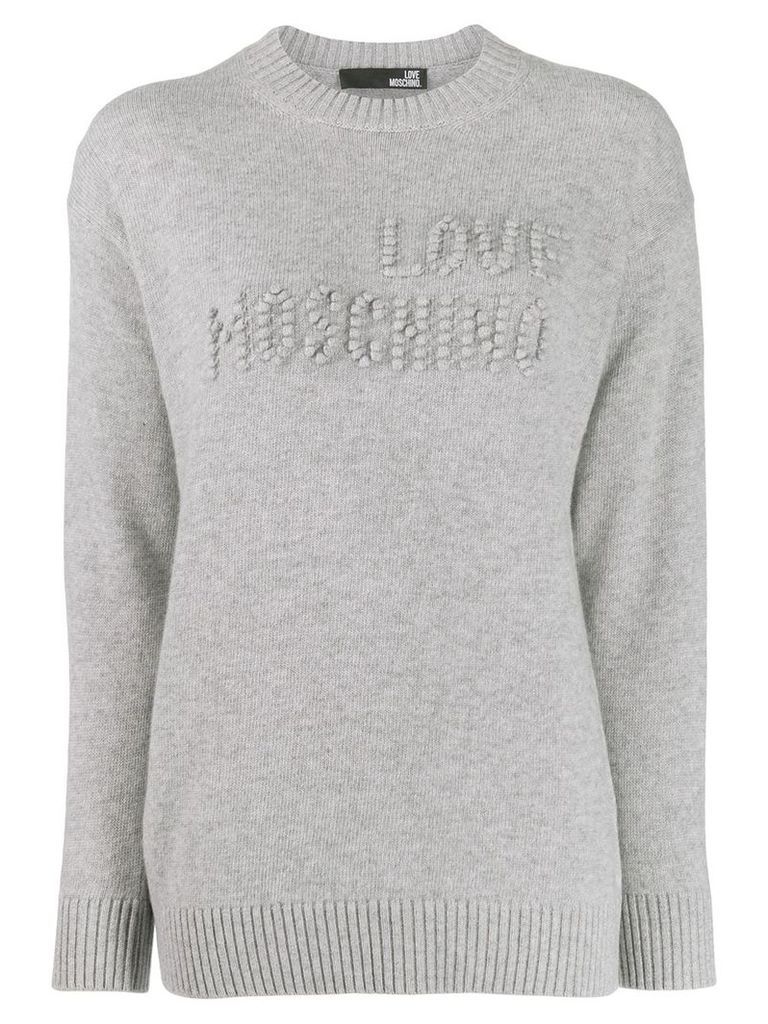 Love Moschino bobble detail jumper - Grey