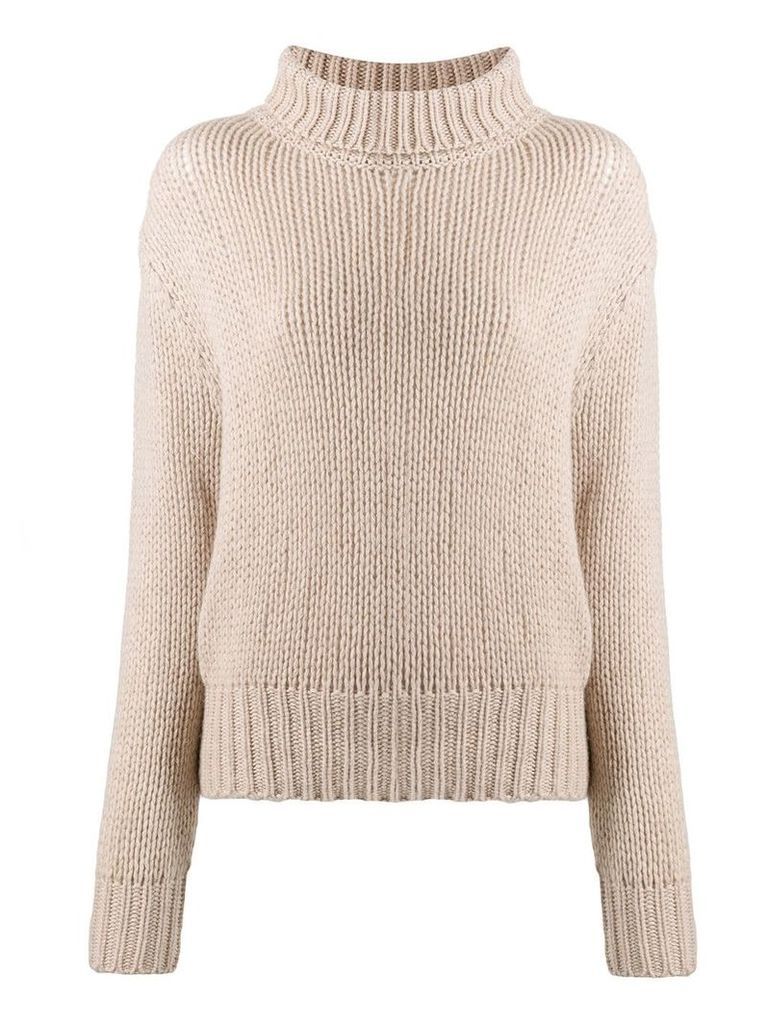 Aragona rollneck cashmere sweater - Neutrals