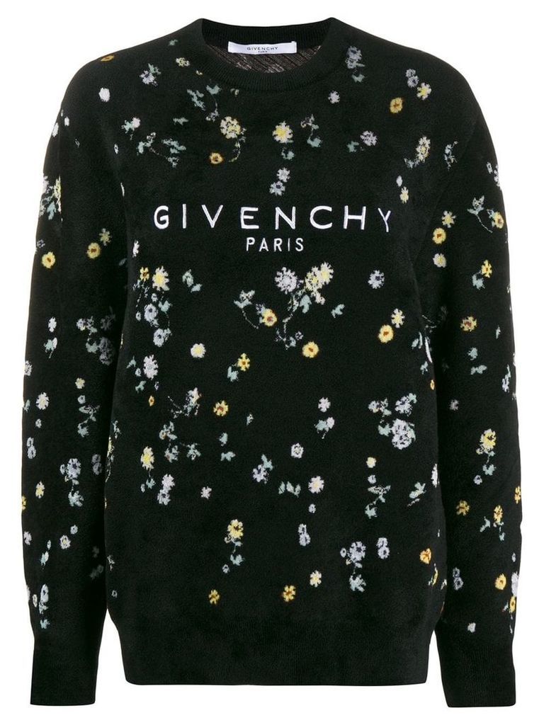 Givenchy floral textured jumper - Black