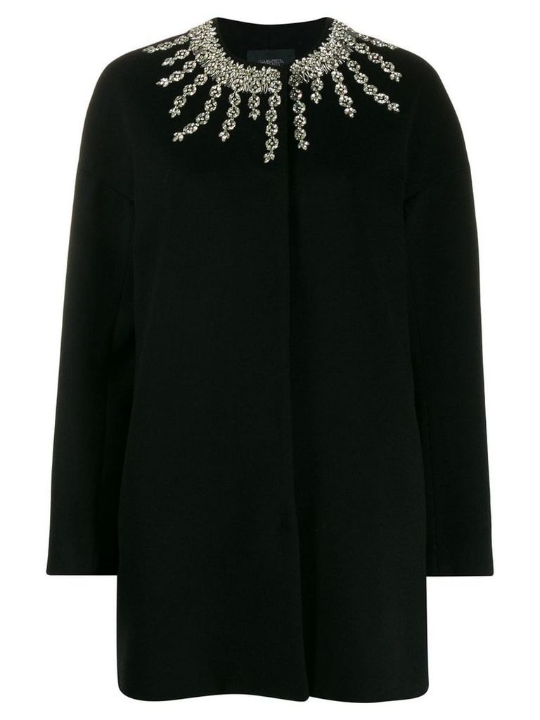 Giambattista Valli oversized crystal-embellished coat - Black