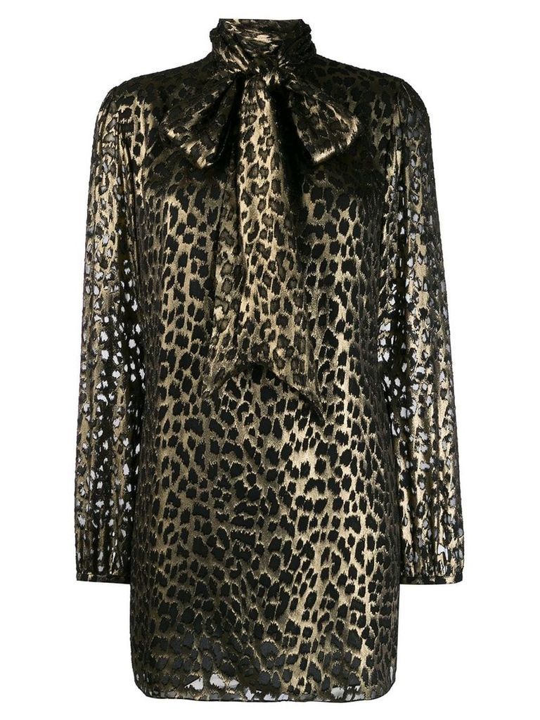 Saint Laurent leopard print dress - Black