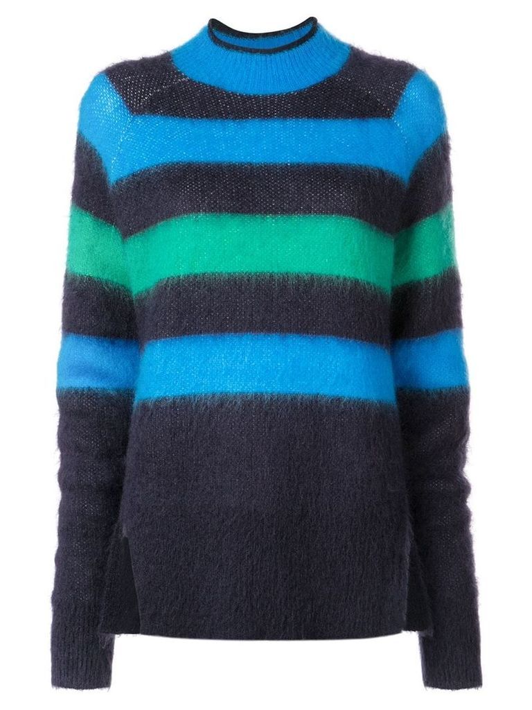 Proenza Schouler White Label PSWL brushed striped jumper - Blue