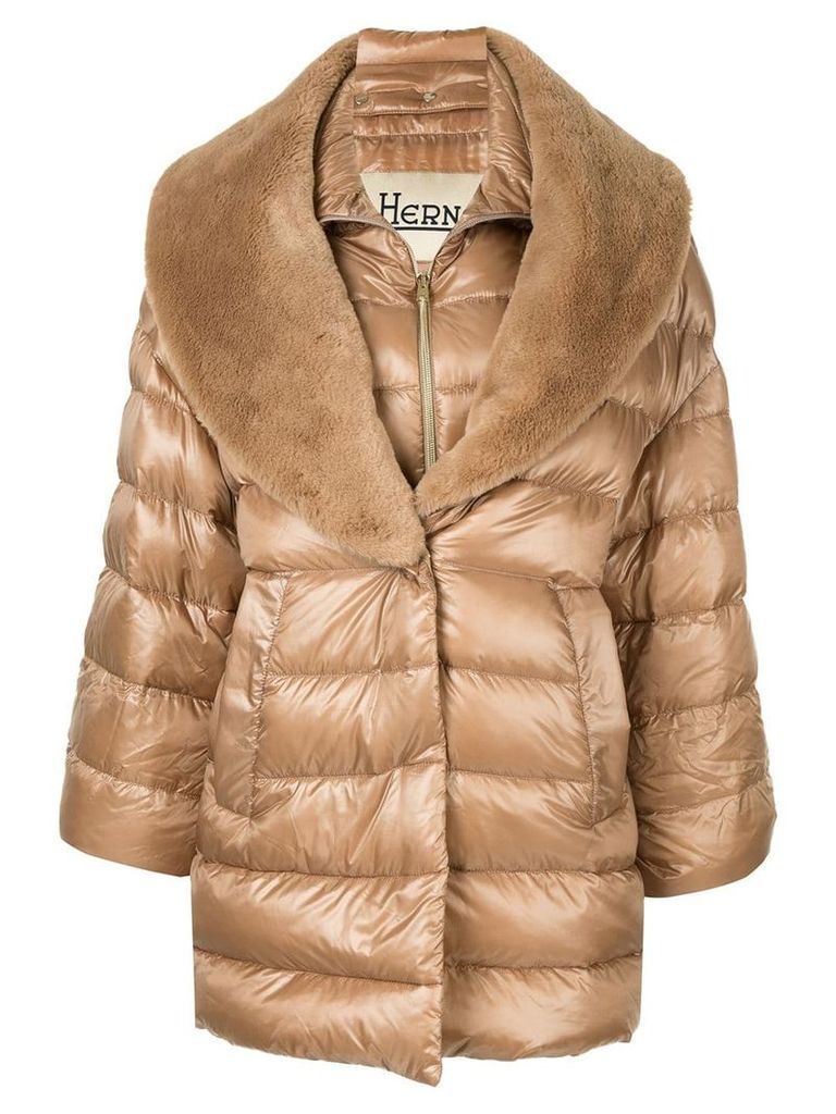 Herno double layer padded coat - Brown