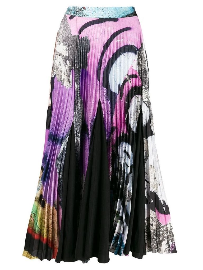 Marques'Almeida marble effect printed skirt - Pink