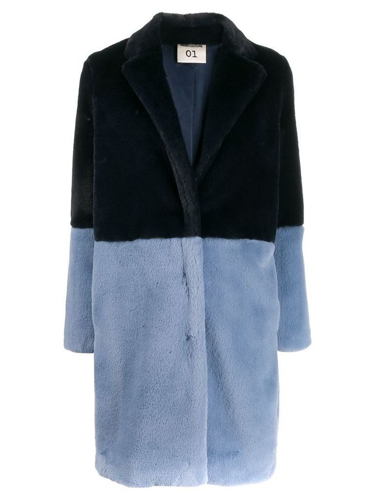 Semicouture faux fur coat - Blue