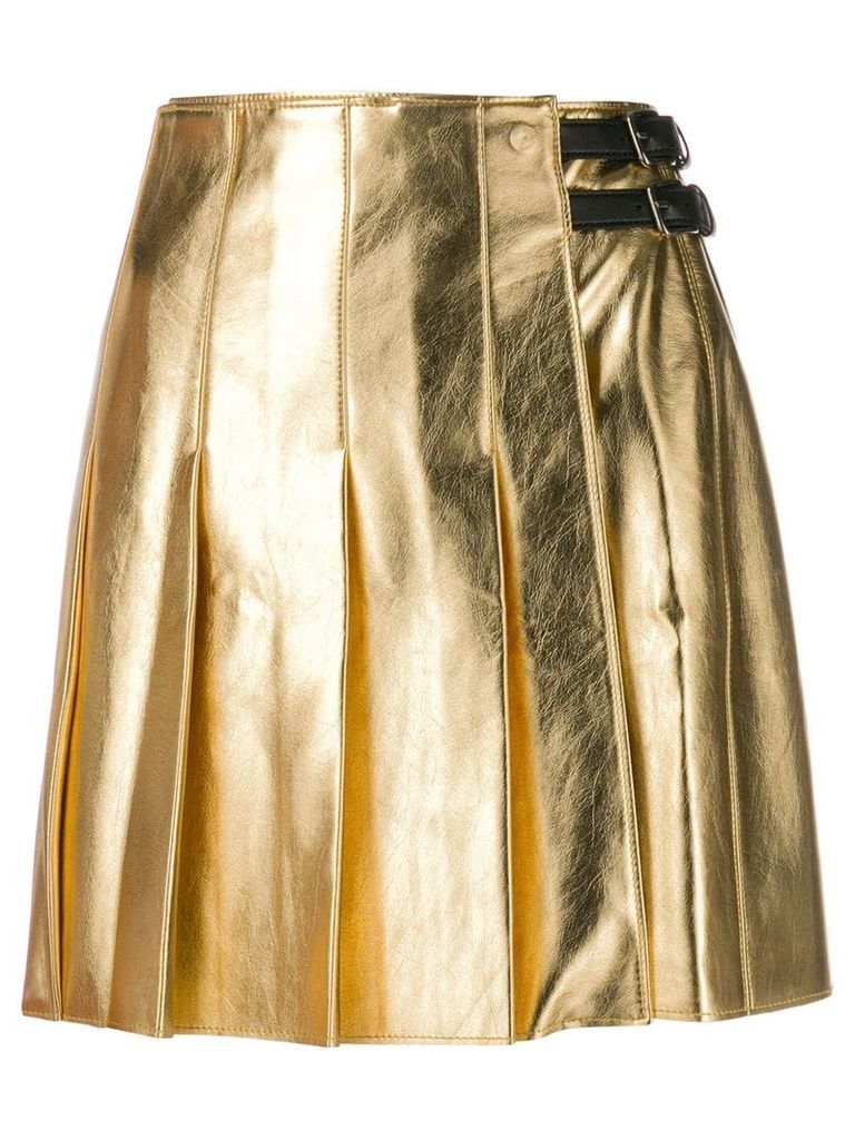 MSGM A-line pleated skirt - GOLD