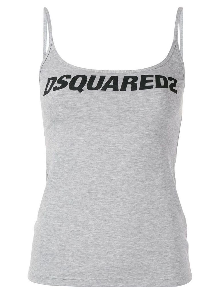 Dsquared2 logo print tank top - Grey
