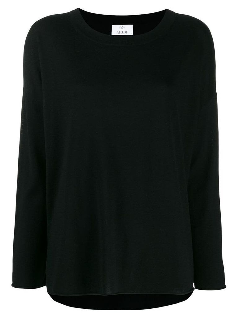 Allude colour block knitted top - Black