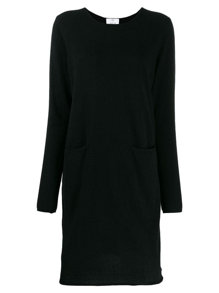 Allude rolled hem knitted dress - Black
