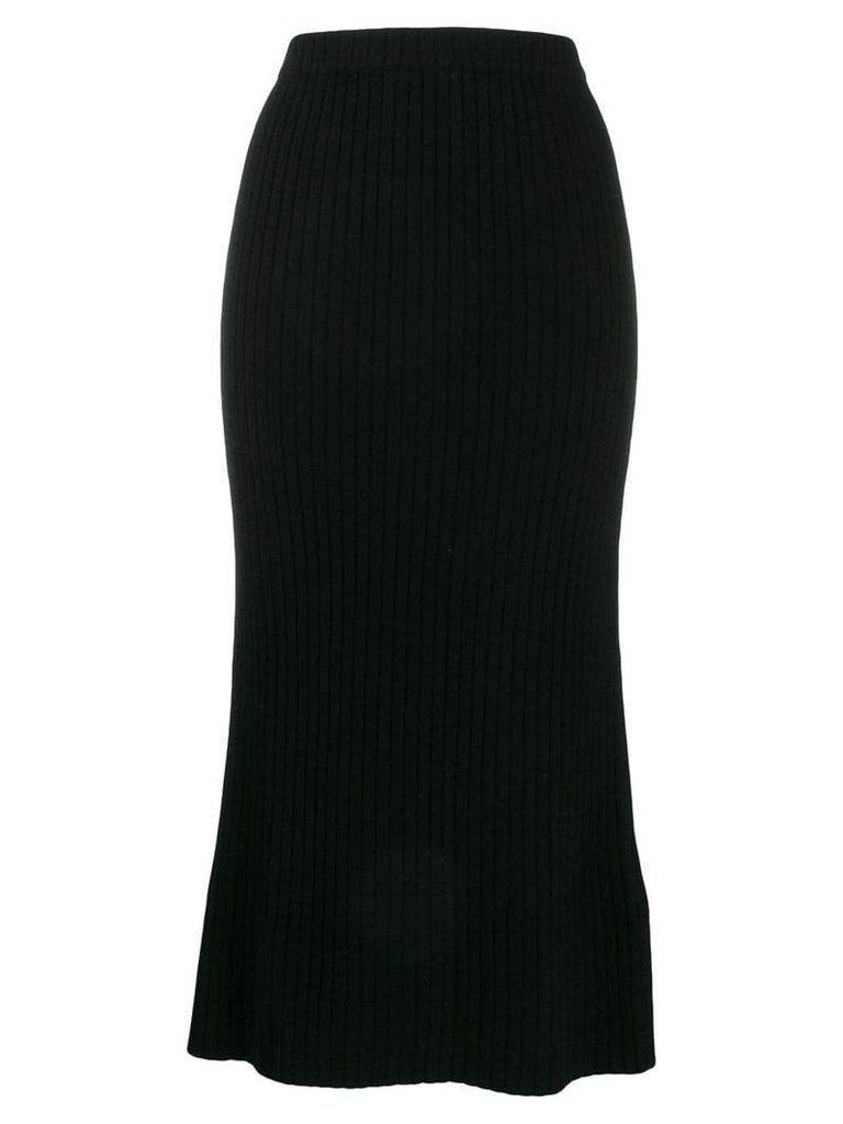 Allude ribbed knitted skirt - Black