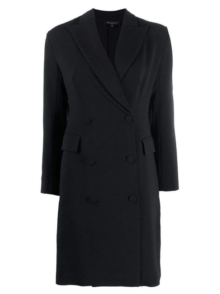 Antonelli double-breasted coat-dress - Black